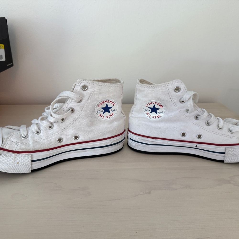 White High-Top Sneakers - Picture 6 of 7